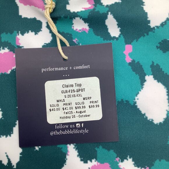 The Bubble Womens Claire Tank Top Green Size Medium NWT‎ - Picture 7 of 10